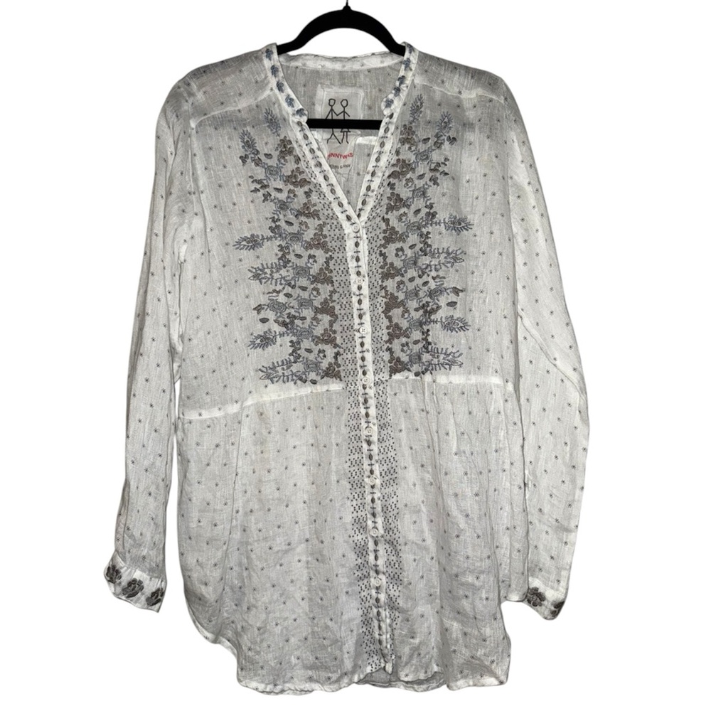 Johnny Was embroidered Top